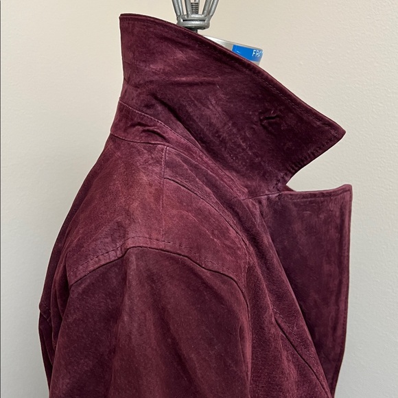 Dennis Basso Suede Leather Trench coat - Picture 13 of 13